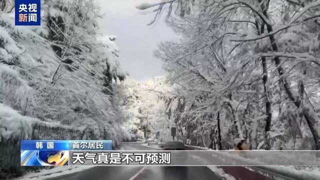 韩国连续两天强降雪 多地积雪超40厘米